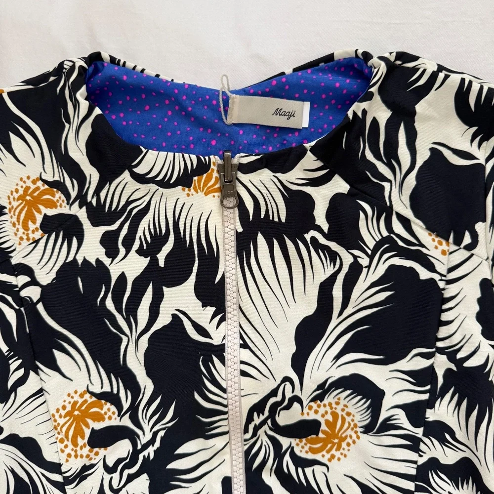 NWT MAAJI Swim Long Sleeve Floral One Piece - Womens S/M - Picture 2 of 7